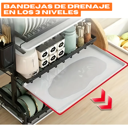 🔥BLACK FRIDAY🔥 | ESTANTE ESCURRIDOR PARA PLATOS DE 3 NIVELES + ENVÍO GRATIS