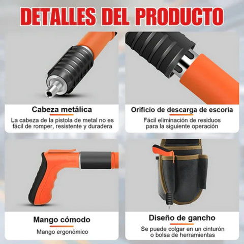 Pistola Fijadora Clavos Portátil + 100 Clavos Gratis Hoy